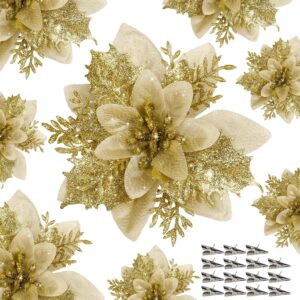 Childom 15 PCS Gold Poinsettia Flow...