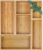 Bamboo Drawer Organizer Set, 5 PCS Multi-Use Individual Wood Storage Organizers, Junk Drawer Divider and Storage Trays Containers for Kitchen, Bathroom, Office Desk, Makeup, Jewelry, Utensils