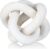 3 Link Wood Knot Decor Rustic Home Décor Accents Hand Carved Coffee Table Decoration, Boho Chain Link Decoration, Modern Shelf, Rustic Objects for Home Living Room Bedroom(White)