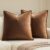 MIULEE Pack of 2 Brown Decorative Velvet Throw Pillow Cover Soft Pillowcase Solid Square Cushion Case for Sofa Bedroom Car 20×20 Inch 50×50 Cm