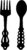 Hotop 2 Pieces Metal Fork Spoon Wall Decor Big Black Metal Large Kitchen Rustic Fork Spoon Shaped Wall Decor Hanging Sign for Farmhouse Home