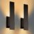 Indoor Wall Sconces, Modern Wall Lights, Up and Down Wall Mount Light, Dimmable Hardwired Wall Light for Bedroom, Living Room, Hallway, GU10 Bulbs Excluded, 2 Pack (Matt Black)