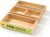 lilLittle Bamboo Drawer Organizer, 3 Pcs Kitchen Drawer Organizer Set, Multi Purpose Utensil Drawer Organizer, Silverware Organizer for Kitchen, Bathroom, Office, Junk Drawers