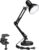 TORCHSTAR Metal Desk Lamp with Clamp, Swing Arm, Architect Adjustable Gooseneck Table Lamp, Clip Desk Lights for Home Office, Work, Study, Reading, E26 Base, Multi-Joint, Black