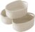 Woven Basket,Small Rope Storage Bin with Handles & Ribbon Bag, Organizer for Shelves Closets,Gift Basket Empty for Birthday,Books,Dog Toys,White/3 Pack