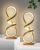 2 Pack Table Lamps, LED Touch Dimmable Spiral Desk Lamp, 3 Color Temperature Modern Nightstand Lamp, Unique Bedside Lamp for Living Room, Bedroom, Cool Lamps for Ideal Gift, Gold