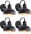 7 Inch Outdoor Gooseneck Barn Lighting Black Exterior Porch Door Light Fixture with Brass Interior 4 Pack Farmhouse Garage Light Wall Mount Small Outside House Wall Sconce for Patio Frontdoor