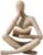 Bookshelf Decor Thinker Statue – Abstract Art Reading Thinker Sculpture Figurine Aesthetic, Modern Home Decoration for Living Room Office Shelves Coffee Table Desk Decor(Beige)