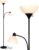 Brightech Sky Dome Plus LED Floor lamp, Torchiere Super Bright Floor Lamp with Reading Lamp for Living Rooms & Offices – Dimmable Tall Standing Lamp for Bedroom Reading – Black