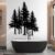 Mimiso Metal Pine Tree Wall Art Decor,Nature Forest Metal Decor,Tree Wall Art,Wall Decorations for Living Room,Bed Room,Dning Room,Housewarming Gift(Black,24″×21″)