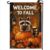 Welcome Fall Garden Flags for Outside 12×18 Double Sided, Small Burlap Autumn Pumpkin Raccoon Garden Flag Fall Decorations Outdoor Yard Flags for Lawn Porch Décor