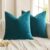 MIULEE Velvet Throw Pillow Covers 18×18 Inch, Pack of 2 – Teal, Super Soft Decorative Square Cushion Cases Modern Luxury Home Decor for Sofa, Couch, Bed, Chair