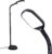 Brightech Litespan – Bright LED Floor Reading Lamp for Over Chair Crafts and Reading, Esthetician Light for Lash Extensions, Gooseneck Adjustable Standing Lamp for Living Room, Bedroom, Office – Black