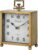 NIKKY HOME Small Gold Table Clock, Silent Non-Ticking Classic Battery Operated Decorative Mantel Desk Shelf Clock for Living Room Decor