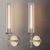 Modern Brass Hardwired Wall Sconces 2 Pack, 20” Knurled Bathroom Wall Sconce, Indoor Wall Sconce,Copper and Tube Glass Vanity Light, for Living, Bedroom, Hallway, Staircases, Include Bulbs