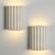 White Resin Modern LED Wall Sconces Wall Lighting Set of 2, Indoor Hardwired Wall Light Fixtures Up and Down Wall Mount Light Lamp for Living Room Bedroom Bedside Hallway with G9 Bulb