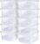 HOMZ 10-Pack Snaplock, Small Clear Plastic Storage Organizer Bins w/ Lids, 6 Quart, White – Stackable Container Boxes for Bedroom, Bathroom, Garage, and Office Organization