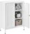 Metal Bathroom Floor Storage Cabinet,Small Storage Sideboard with 2 Doors and 2 Adjustable Shelves, 12″ Small Cabinets White Freestanding Locker for Entryway,Living Room,Hallway