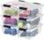 IRIS USA 13 QT Plastic Storage Box with Lid and Latches – 6 Pack – BPA-Free, See-Through Organizing Solution, Durable Nestable Stackable Containers, Secure Pull Handle – Clear