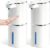 Automatic Soap Dispenser Touchless, 2 Pack White Auto Soap Dispensers for Bathroom and Kitchen, 15 Fl Oz Plastic Electric Hands Free Dish Liquid Dispensers Wall Mount with 1200 mAh Battery