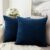 MIULEE Velvet Throw Pillow Covers 18×18 Inch, Pack of 2 – Dark Blue, Super Soft Decorative Square Cushion Cases Modern Luxury Home Decor for Sofa, Couch, Bed, Chair