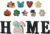 Glitzhome Interchangeable Home Table Signs with 13 Pcs Seasonal Icons, Wooden Changeable Home Sign for Holiday Decor, HOME Letter Sign Ornaments Set Interchangeable Holiday Decorative Shelf Blocks