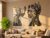 VAILLA Tree of Life Wooden Wall Art Abstract Tree Man Woman Face Large 3D Wooden Wall Decor Set of 2 Hanging Sculpture Modern Home Decoration 3D Textured Sculptures for Living Room Bedroom Office Dinnig Room (Face 2)