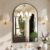 Sweetcrispy 24″x36″ Arch Black Bathroom Wall Mirror, Metal Frame Vanity Mirror for Bedroom, Entryway, Living Room