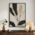 Framed Boho Abstract Botanical Wall Art for Living Room, Neutral Black Beige Wabi Sabi Floral Print Canvas Artwork for Walls, Minimalist Mid Century Modern Wall Decor for Bedroom Home Office, 24×36 In
