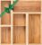 Bamboo Drawer Organizer 5 Pcs for Kitchen Multi-purpose Storage Dividers for Kitchen, Office, Jewelry, Cosmetics, Wooden Drawer Dividers for Drawer Organizer Desk Organizer Gift for Women Gifts Idea