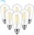Brightever Dimmable LED Light Bulbs 60W Equivalent, 4000K Cool White Edison Light Bulb, 7W, 850LM Vintage E26 Base Bulb, 90+CRI, ST58 Clear Glass Antique LED Filament Bulbs for Bathroom, 6-Pack