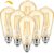 Brightever Dimmable Amber Light Bulbs 60 Watt Equivalent, 2200K Warm Light Vintage LED Edison Bulbs, 850LM, 90+CRI, 7W ST58 E26 LED Bulb, Clear Glass Antique Decorative Lights Bulb for Room, 6-Pack