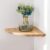 Corner Shelf, 7inch Solid Oak Wood Floating Corner Shelf Wall Mount Round End Floating Speaker Shelves with Wire Hole for Small Plant Photo Frame for Bedroom Kitchen, Living Room | Wire Hole, Small Plant, Photo Frame, Bedroom, Kitchen, Living Room