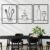 Otoolling 3 Pieces Metal Minimalist Line Kitchen Signs Wall Decor Drawing Rustic Kitchen Wall Art for Dining Living Room Home, 14 x 11 Inches(Dining Room,Black)