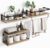 Fixwal 3+1 Bathroom Shelves Over Toilet, Floating Shelves Wall Mounted with Metal Frame and Towel Bar for Bathroom, Kitchen, Bedroom, Living Room (Rustic Brown)