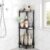 ELYKEN Corner Shower Caddy Standing, 3 Tier Rustproof Metal Shower Organizer with Soap Holder, Floor Shower Corner Shelf Rack Storage Stands with Adjustable Feet & 2 Hooks for Bathroom, Black