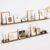 Fun Memories Picture Ledge Shelves Set of 2-55 Inch Shelves with Lip – Large Nursery Bookshelf for Storage – Floating Shelf Wall Mounted for Living Room – Bedroom -Kitchen – Rustic Brown