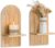 Boho Wall Decor Set of Two – Natural Modern Minimalist Mid Century Wall Candle Holder for Living Room – Wood Bohemian Decor for Bathroom Nursery Bedroom