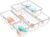WOWBOX 6 Pack Clear Drawer Organizer Set, Acrylic Drawer Storage Trays, Storage Bins for Makeup, Cosmetics, Jewelries, Utensils, Gadgets, Office