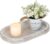 Hanobe Decorative Trays for Coffee Table : White Oval Centerpiece Tray Wood for Farmhouse Entry Table Decor Round Bathroom Tray for Living Room Kitchen Counter