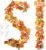 11.8FT Fall Garland 2 Pack for Mantle, Home & Indoor Decorations, Thanksgiving Decor, Autumn Garland for Outdoor Display Orange