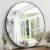 42 Inch Round Bathroom Mirror – Black Wall Mounted Circle Mirror with Metal Frame, Modern Round Hanging Mirror Suitable for Bathroom, Vanity, Entryway, Living Room