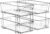 Simple Houseware 2 Tier Basket Drawer Cabinet Pull-Out Organizer, 2 Pack, Clear