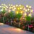 Solar Lights Outdoor Waterproof Garden Decor,4 Packs with 24 Lily Flowers Firefly Lights,Birthday Gifts for Women Mom,Solar Flowers Decorative Lights for Outside Yard Lawn Patio Porch decorations