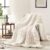 L’AGRATY Chunky Knit Blanket Throw,Soft Chenille Yarn Throw Blanket 50×60，Handmade Cable Knit Crochet Blanket,Large Knit Blankets Chunky Yarn,Rope Knot Throw Blanket for Couch Sofa Bed Home Decor