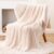 BATTILO White Throw Blanket for Couch, Knit Fuzzy Plush Cream Throw Blankets, Warm Cozy Lightweight Blanket for Bed, Sofa, Home Decor, 50″x60″