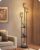 Floor Lamp with Shelves, Boho Floor Lamp with Foot Switch, 3-Light Standing Lamp, for Living Room, Bedroom, Study, Rustic Brown and Yellow YF53LD05 ﻿