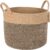 CHICVITA Wicker Laundry Basket With Handles, Storage Baskets for Decor, Rope Basket for Blankets, Toys, Clothes, Shoes, Plant Basket for Living Room, 14″ X 14″ X 12″