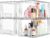 Vtopmart 4 Pack Large Stackable Storage Drawers,Easily Assemble Acrylic Bathroom Closet Undersink Organizers and Storage,Plastic Bins for Kitchen Cabinets,Pantry,Makeup,Medicine Organization