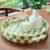 12.6″ Capiz Decorative Tray with Handles, Checkered Round Serving Tray for Coffee Table, Kitchen Counter, or Bathroom (Pistachio Green)